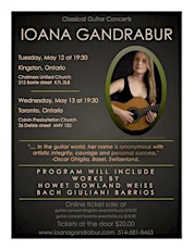 Guitar concert with Ioana Gandrabur, Kingston primary image