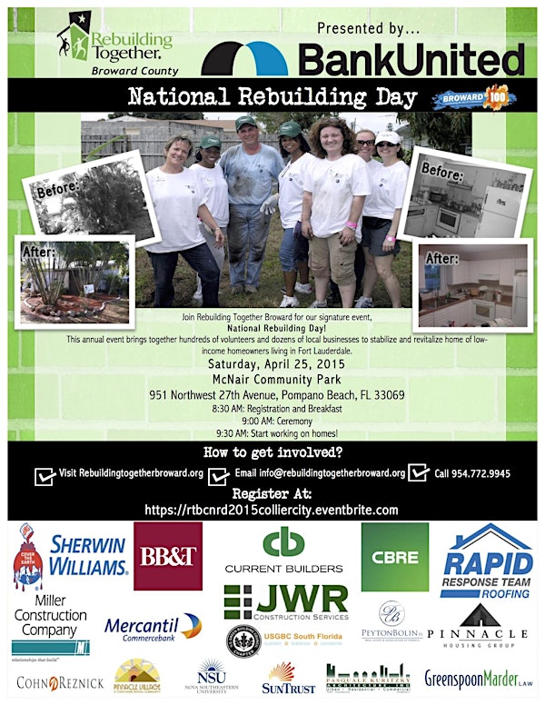 National Rebuilding Day 2015 Presented By BankUnited