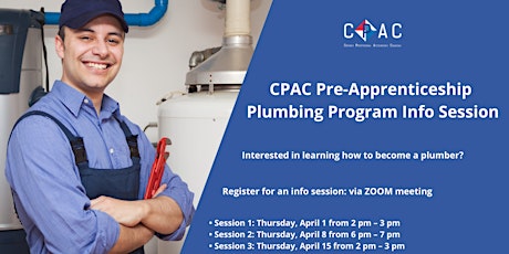 CPAC Pre-Apprenticeship Plumbing Program Info Session #1: April 1, 2021 primary image