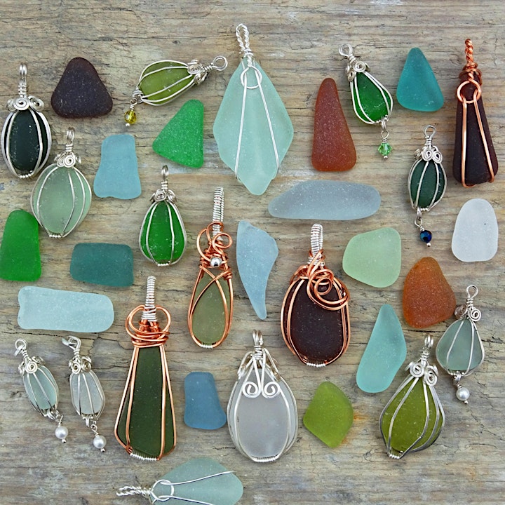 
		Wire Wrapped seagrass jewellery with Castaway Gems image
