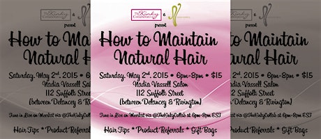 The Kinky Collaborative and Nadia Vassell Salon Present: How To Maintain Natural Hair primary image