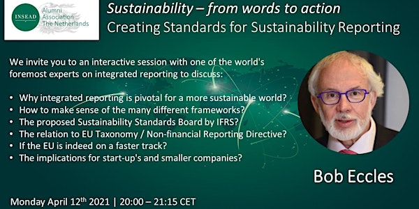 Sustainability – from words to action, April 12 2021