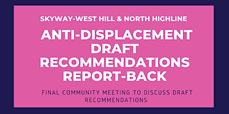 Anti-Displacement Draft Recommendations Report-Back primary image