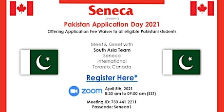 Immagine principale di Seneca -  Pakistan Application Day 2021 - April 8th 