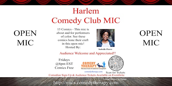 Harlem Comedy Club Mic - April 30th