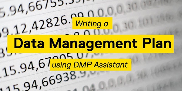 Writing a Data Management Plan using DMP Assistant