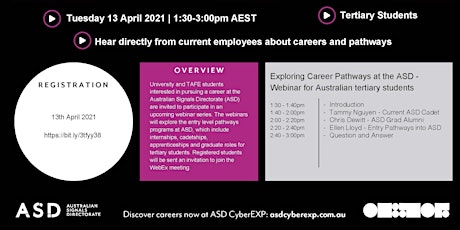 ASD Careers Webinar for Tertiary Students #1