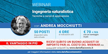 Immagine principale di WEBINAR -  Ingegneria naturalistica: tecniche e campi di applicazione 