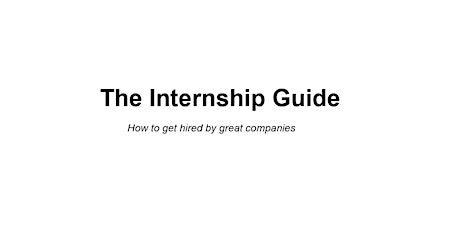The Internship Guide primary image