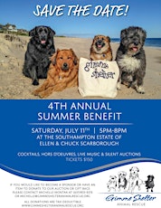 The Fourth Annual Summer Benefit for Gimme Shelter Animal Rescue