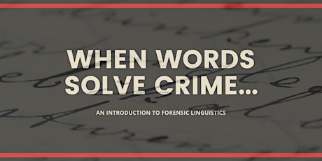 WHEN WORDS SOLVE CRIME... primary image