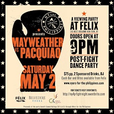 NYers for The Philippines Presents a Viewing Party: Pacquiao Mayweather primary image