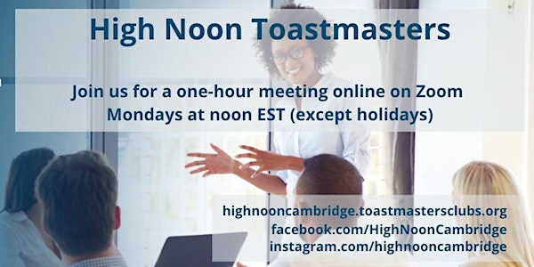 High Noon Toastmasters - Online Meetings