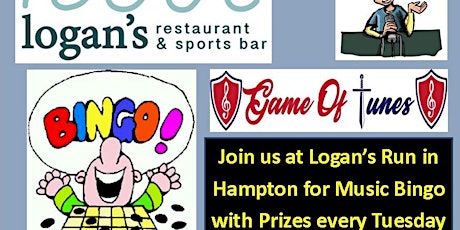 Music Bingo every Tuesday at Logans Run in Hampton tickets