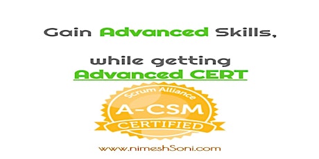 Advanced Certified ScrumMaster (A-CSM)-Scrum Alliance-2021sep primary image