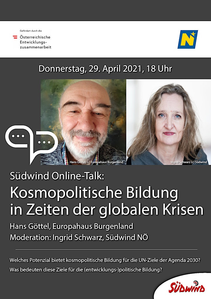 Südwind Online-Talk: Kosmopolitische Bildung in Zeiten der globalen Krisen image
