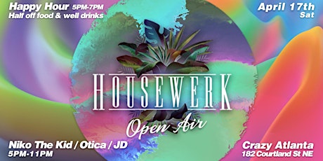 Housewerk Open Air w/ Niko The Kid, Otica & JD primary image