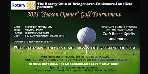 2021 BEL Rotary "Season Opener" Golf Tournament