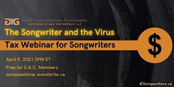 Tax Webinar for Songwriters presented by Gold Entertainment Accountants