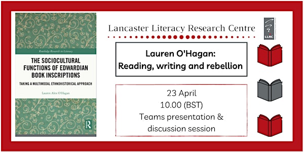 Reading, Writing and… Rebellion: LLRC  book launch with Lauren O'Hagan