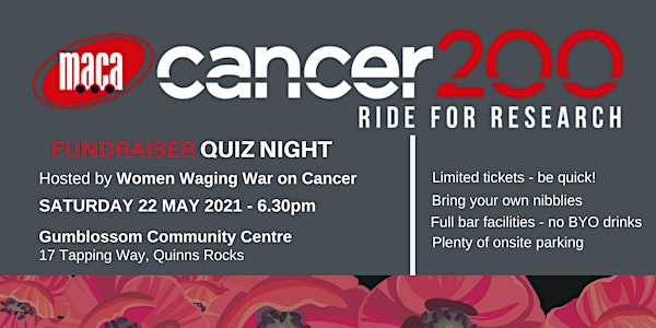 MACA Cancer 200 Ride for Research Quiz Night