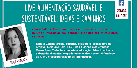 Imagem principal do evento Live alimentação saudável e sustentável: ideias e caminhos