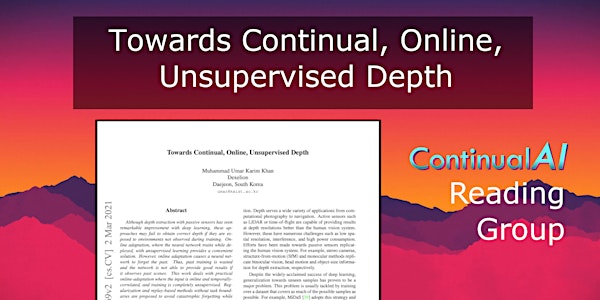 Towards Continual, Online, Unsupervised Depth