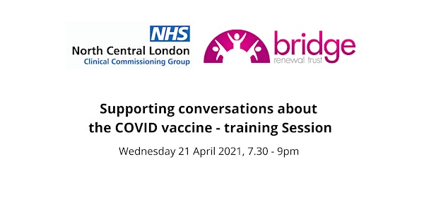 Supporting conversations about the COVID vaccine  - training session