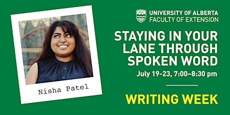 UAlberta Writing Weeks: Staying in Your Lane Through Spoken Word primary image