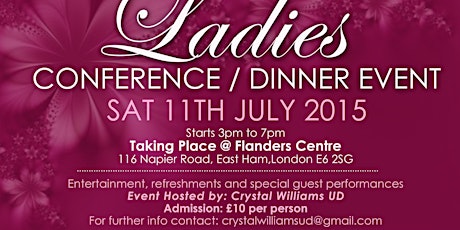 Ladies Conference / Dinner Event primary image