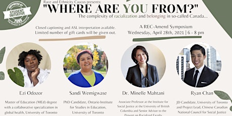 Race and Ethnicity Caucus presents: "Where are you from?"