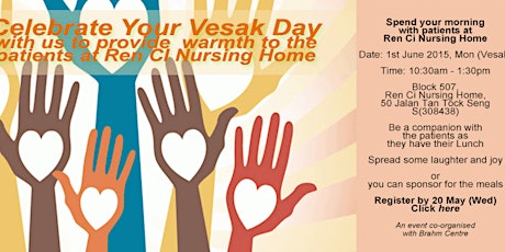 Celebrate your Vesak day at Ren Ci Nursing Home primary image