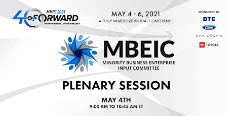 MBEIC Plenary Session @ MMPC 2021: Forty & Forward primary image