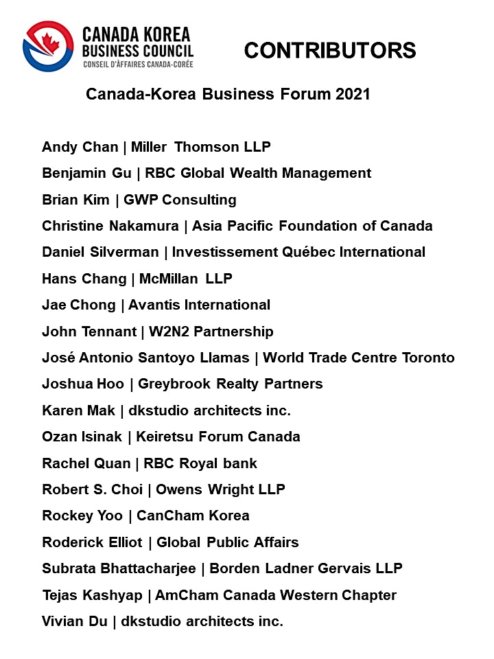 Canada Korea Business Forum 2021 image
