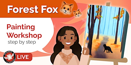 Acrylic Painting Workshop - Step by Step Lesson for Kids (Forest Fox)