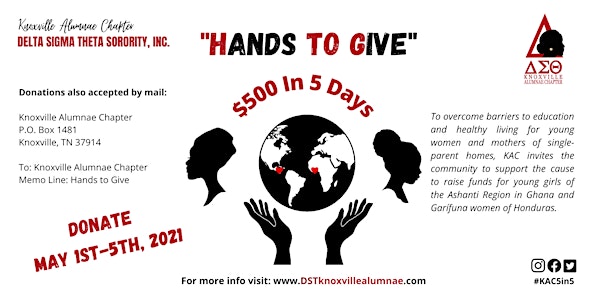 Hands to Give - $500 in 5 days