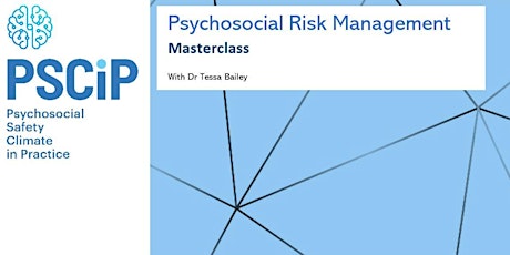 Primaire afbeelding van Psychosocial Risk Management 2-day Masterclass (2nd and 3rd June)