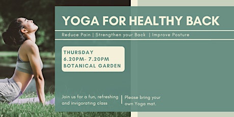 Thurday Evening Yoga for Healthy Back primary image