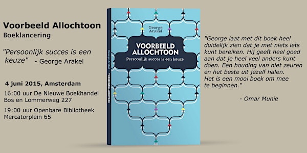 Voorbeeld Allochtoon boeklancering: 'Persoonlijk succes is een keuze'
