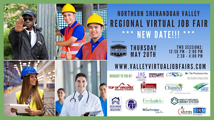 Northern Shenandoah Valley REGIONAL Virtual Job Fair - (Job Seekers) image