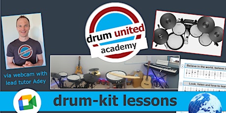 drum-kit lessons via webcam ~ weekends primary image