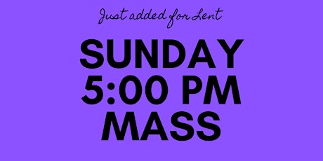 SUNDAY EVENING OUTDOOR MASS - 5 pm At Saint Paul the Apostle primary image