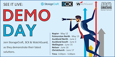 Demo Day - StorageCraft, 3CX & WatchGuard - Christchurch primary image
