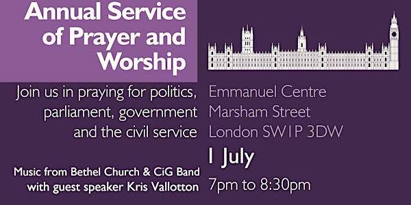 Annual Service of Prayer and Worship for Government and our Nation