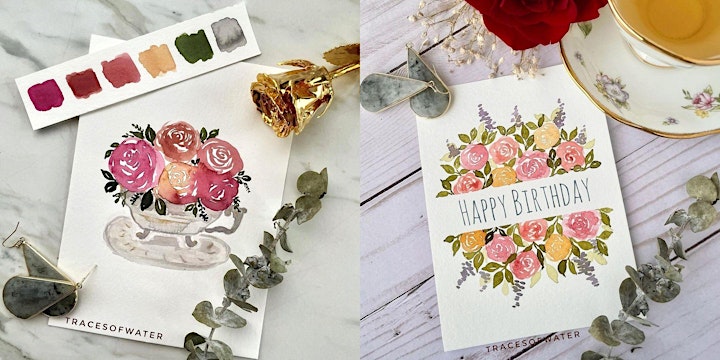 [Letters Of Love]Paint & Give A Watercolor Floral Card BYOB image