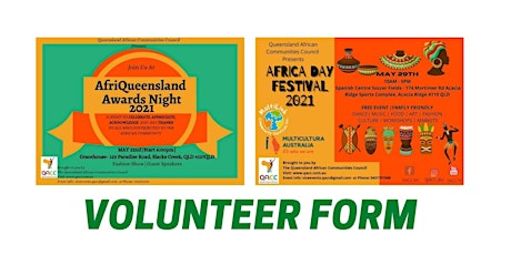 Volunteer - Africa Day Festival & AfriQueensland Awards Night primary image