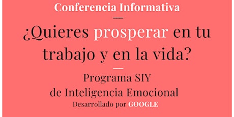 Imagen principal de Nueva conferencia ¿Quieres prosperar en tu trabajo y en la vida?