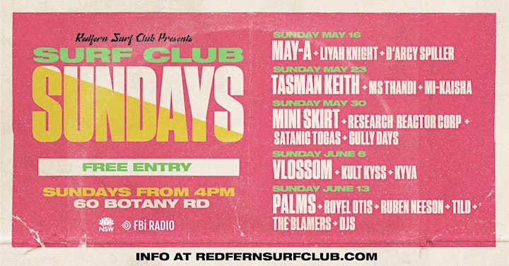 Surf Club Sundays: Palms + Royel Otis + Ruben Neeson + more image