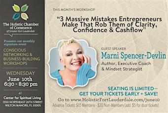 3 Massive Mistakes Entrepreneurs Make That Rob Them of Clarity, Confidence & Cashflow with Marni Spencer-Devlin primary image