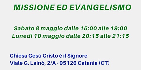 Immagine principale di Seminario: Missione ed Evangelismo 